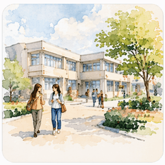 短大のパンフレット表紙紹介と資料請求案内